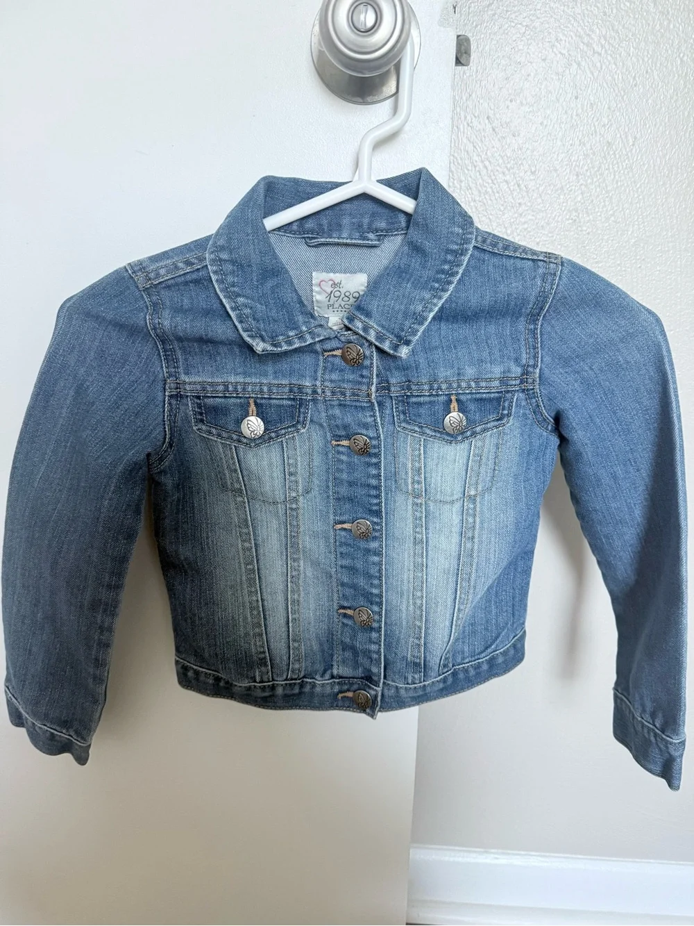The Children's Place Girls' Medium Wash Denim Jacket - Blue